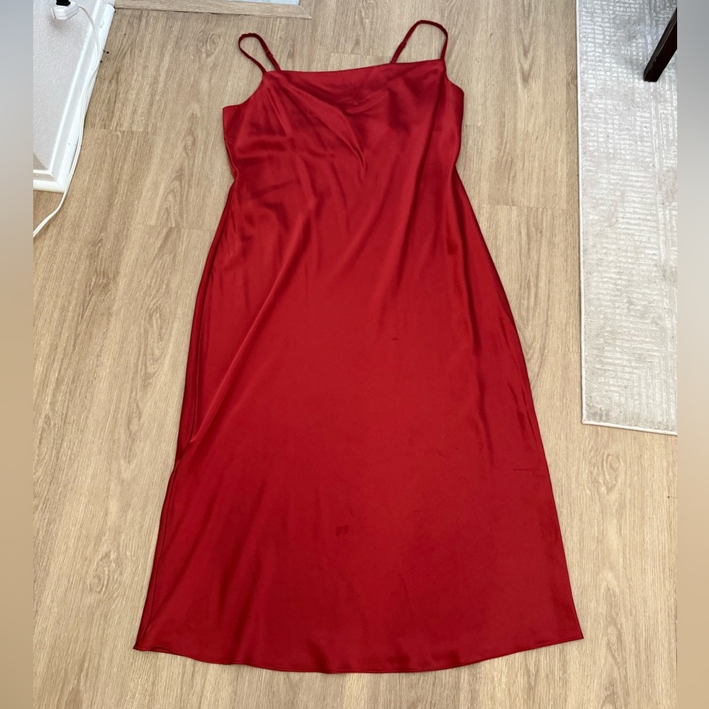 NWT Size 18 M City Chic Plus Size Alani Dress in Rust/Deep Orange